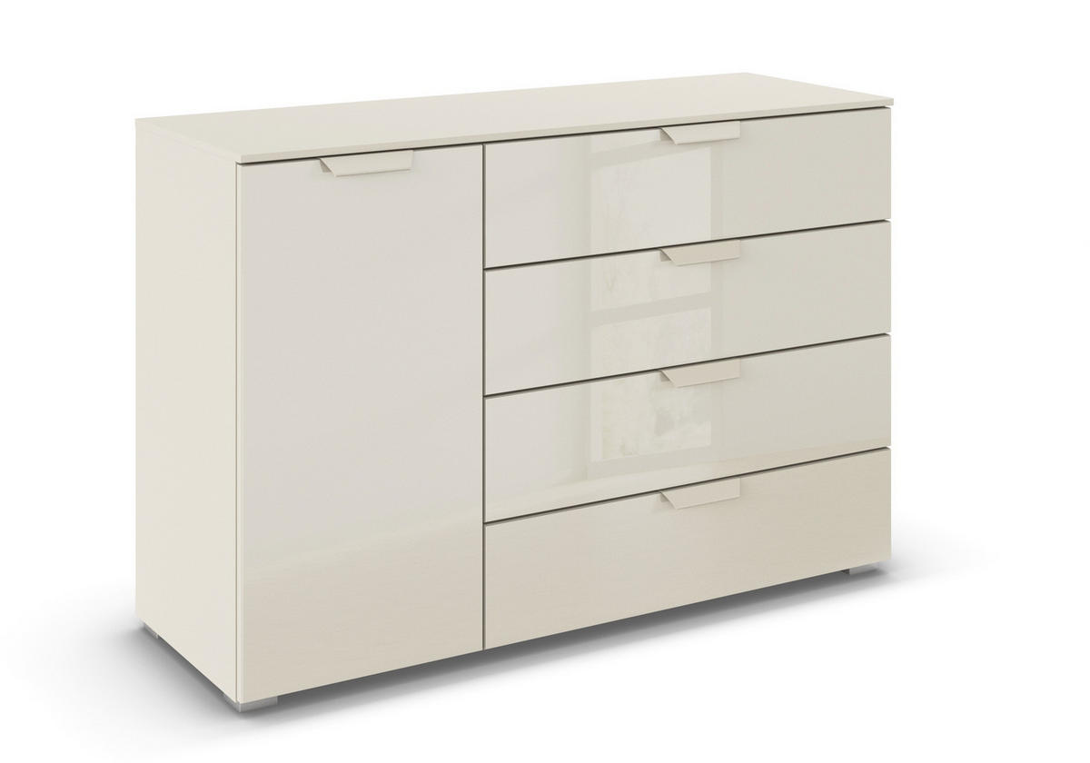 KOMMODE  in 120/81/42 cm  - Champagner, Design, Glas/Holzwerkstoff (120/81/42cm) - Carryhome