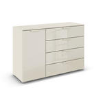 KOMMODE  in 120/81/42 cm  - Champagner, Design, Glas/Holzwerkstoff (120/81/42cm) - Xora