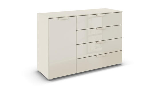 KOMMODE  in 120/81/42 cm  - Champagner, Design, Glas/Holzwerkstoff (120/81/42cm) - Xora