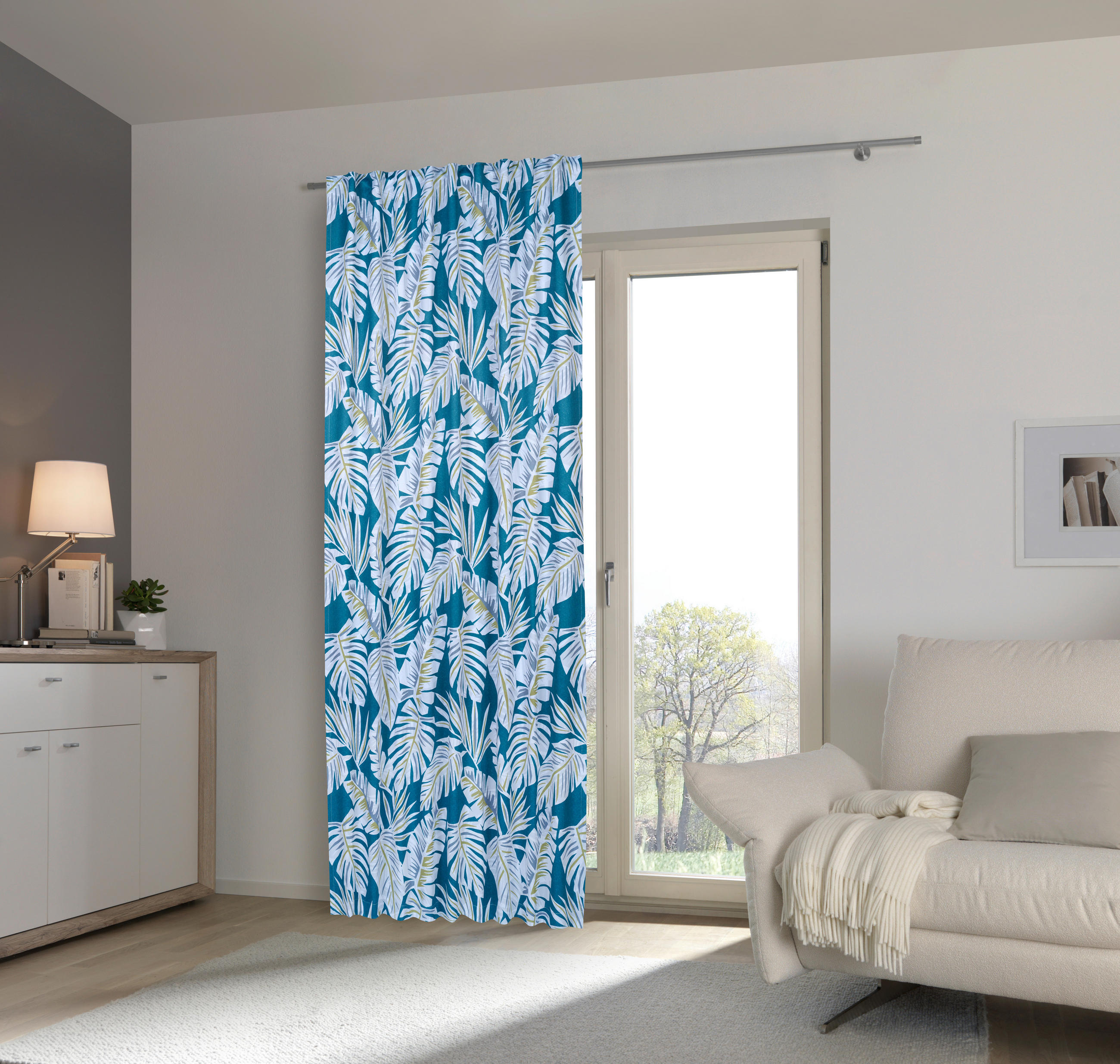HOTOVÝ ZÁVĚS, neprůsvitné, 135/245 cm - modrá, Konvenční, textil (135/245cm) - Esposa