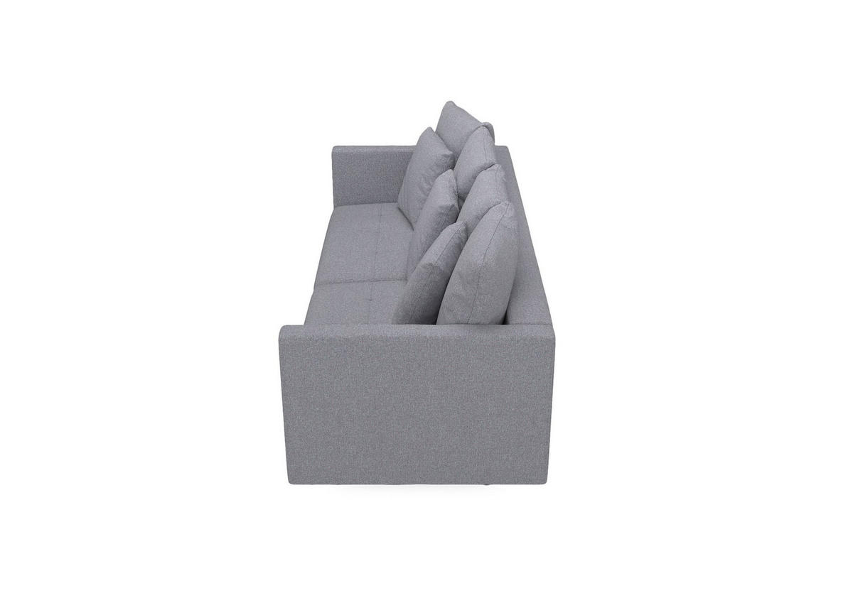 ROZKLADACIA POHOVKA, textil, sivá - čierna/sivá, Design, textil (223/96/95cm) - MID.YOU