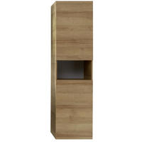 HOCHSCHRANK 45/168/43 cm  - Eichefarben, KONVENTIONELL, Glas/Holzwerkstoff (45/168/43cm) - Sadena