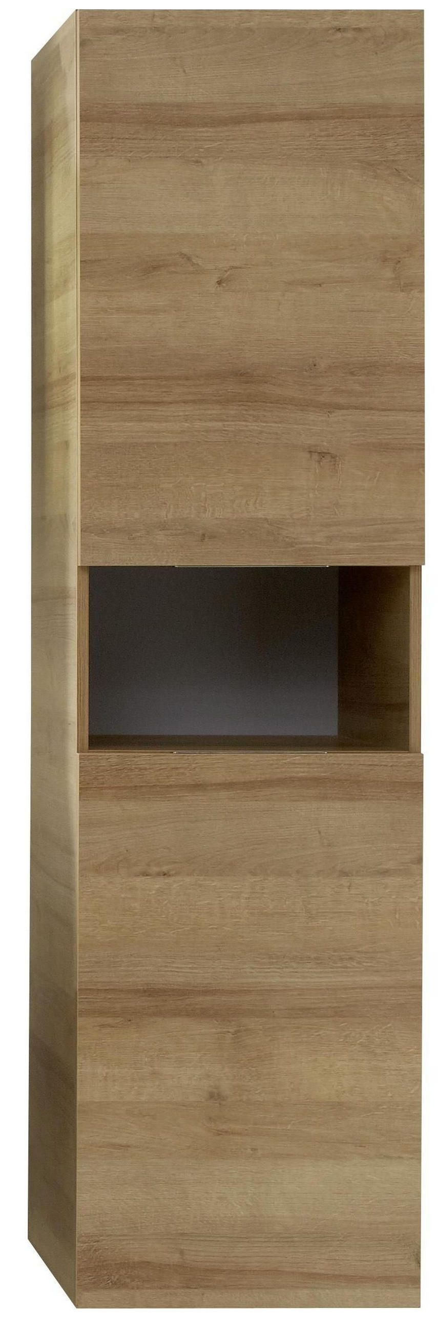 HOCHSCHRANK 45/168/43 cm  - Eichefarben, KONVENTIONELL, Glas/Holzwerkstoff (45/168/43cm) - Sadena