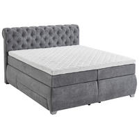 BOXSPRINGBETT 160/200 cm  in Grau  - Silberfarben/Grau, MODERN, Textil (160/200cm) - MID.YOU