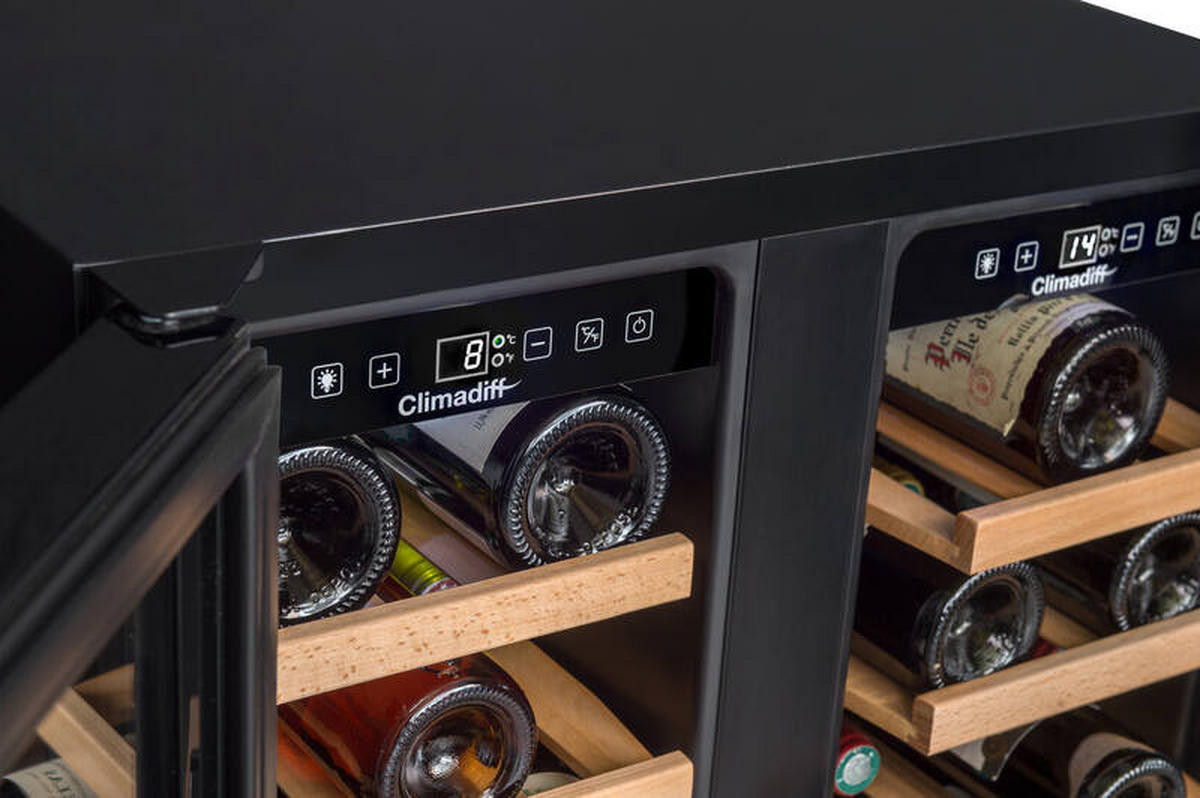 WEINKÜHLSCHRANK CBU40D1B  - Basics, Glas/Holz (59,5/82,0/57,5cm)