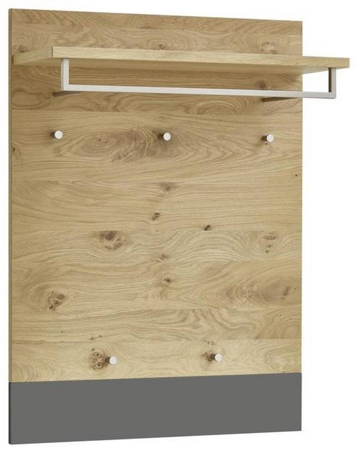 GARDEROBENPANEEL  in 80/106/27 cm  - Eichefarben/Grau, Design, Holz (80/106/27cm)