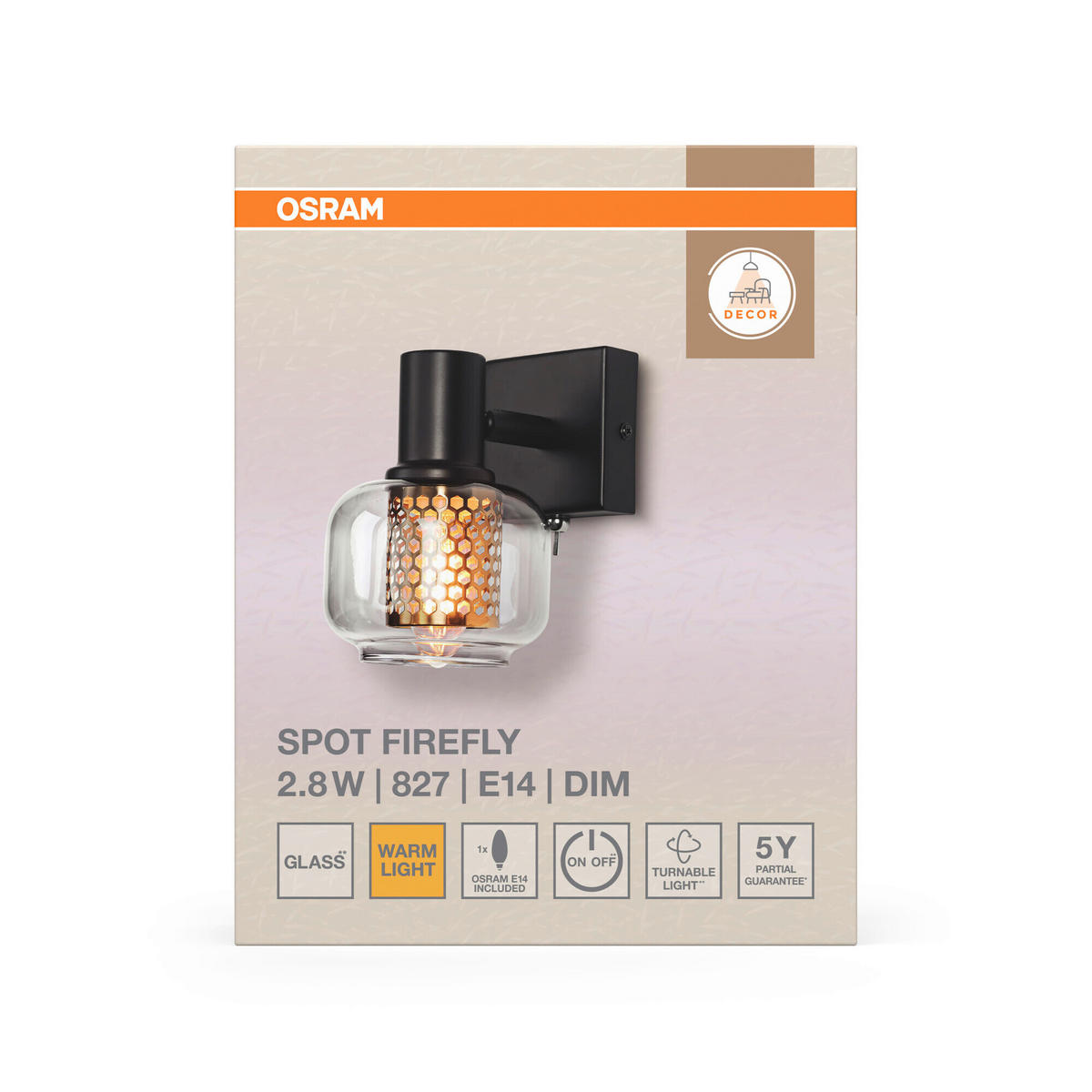 LED-STRAHLER 10,5/14,5/15,2 cm   - Basics, Glas/Metall (10,5/14,5/15,2cm) - Osram