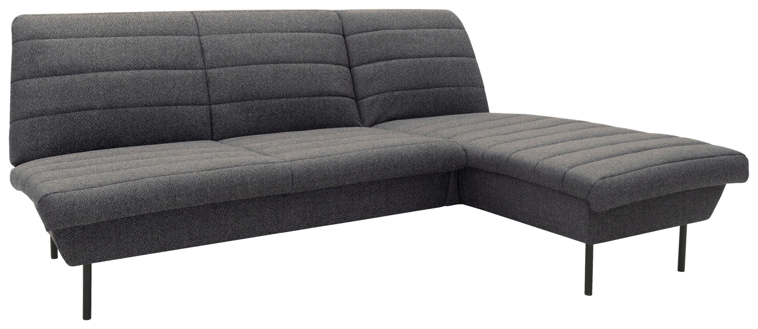 ECKSOFA Looks IX Blaugrau Webstoff - Blaugrau/Schwarz, Design, Textil/Metall (214/168cm) - LOOKS by W.Joop