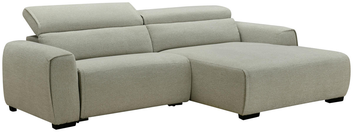 ECKSOFA Beige Mikrofaser  - Beige/Schwarz, Design, Holz/Textil (256/172cm) - Carryhome