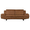 3-SITZER-SOFA in Mikrofaser Cognac  - Cognac/Schwarz, Design, Textil/Metall (218/78/88cm) - MID.YOU