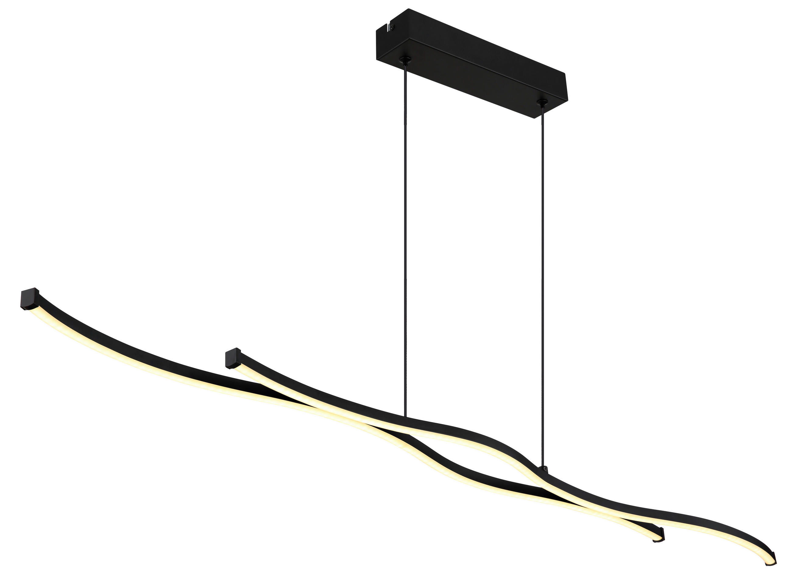 ZÁVESNÉ LED SVIETIDLO, 110,4/8,6/120 cm  - čierna/opálová, Design, kov/plast (110,4/8,6/120cm) - Globo