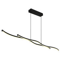 ZÁVĚSNÉ LED SVÍTIDLO, 110,4/8,6/120 cm - černá/opál, Design, kov/plast (110,4/8,6/120cm) - Globo