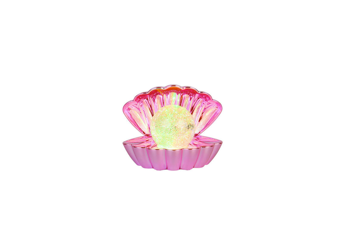 LED-TISCHLEUCHTE Shelly 17.5/12,5/14,5 cm   - Pink/Transparent, Trend, Kunststoff (17.5/12,5/14,5cm)