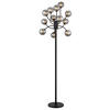LED-STEHLEUCHTE - Schwarz, Design, Glas/Kunststoff (62/200cm) - Globo