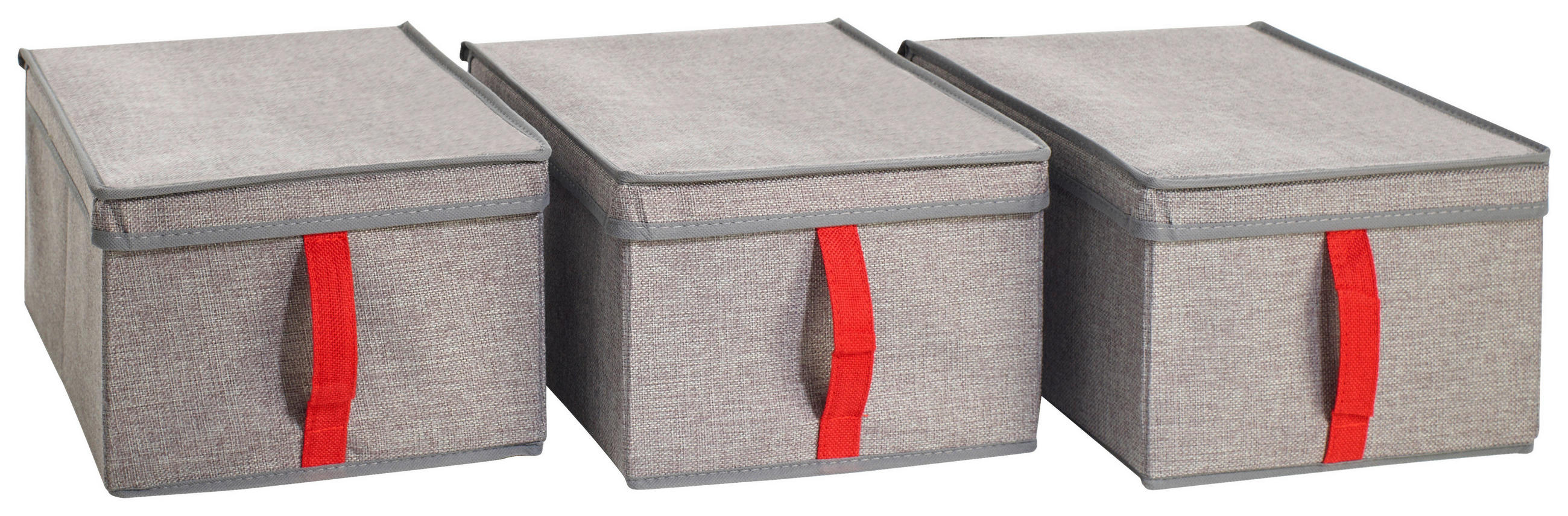 Aufbewahrungsbox Universal 3er-Set Textil 40x26x18