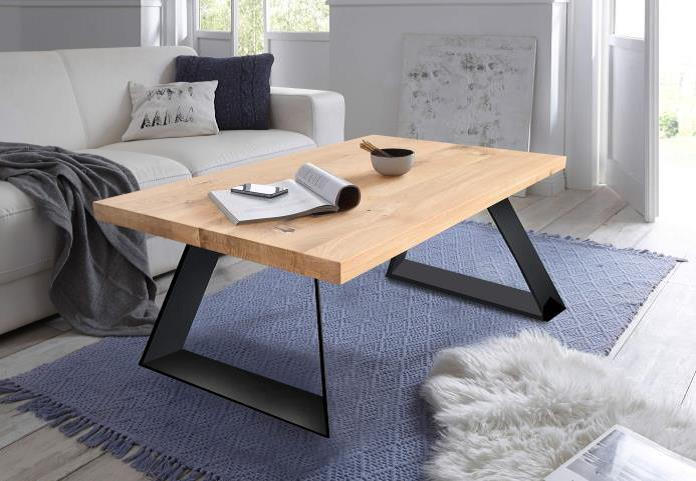 KLUB STOČIĆ 115/44/65 cm  crna, boja hrasta  - boja hrasta/crna, Moderno, drvo (115/44/65cm) - Hom`in