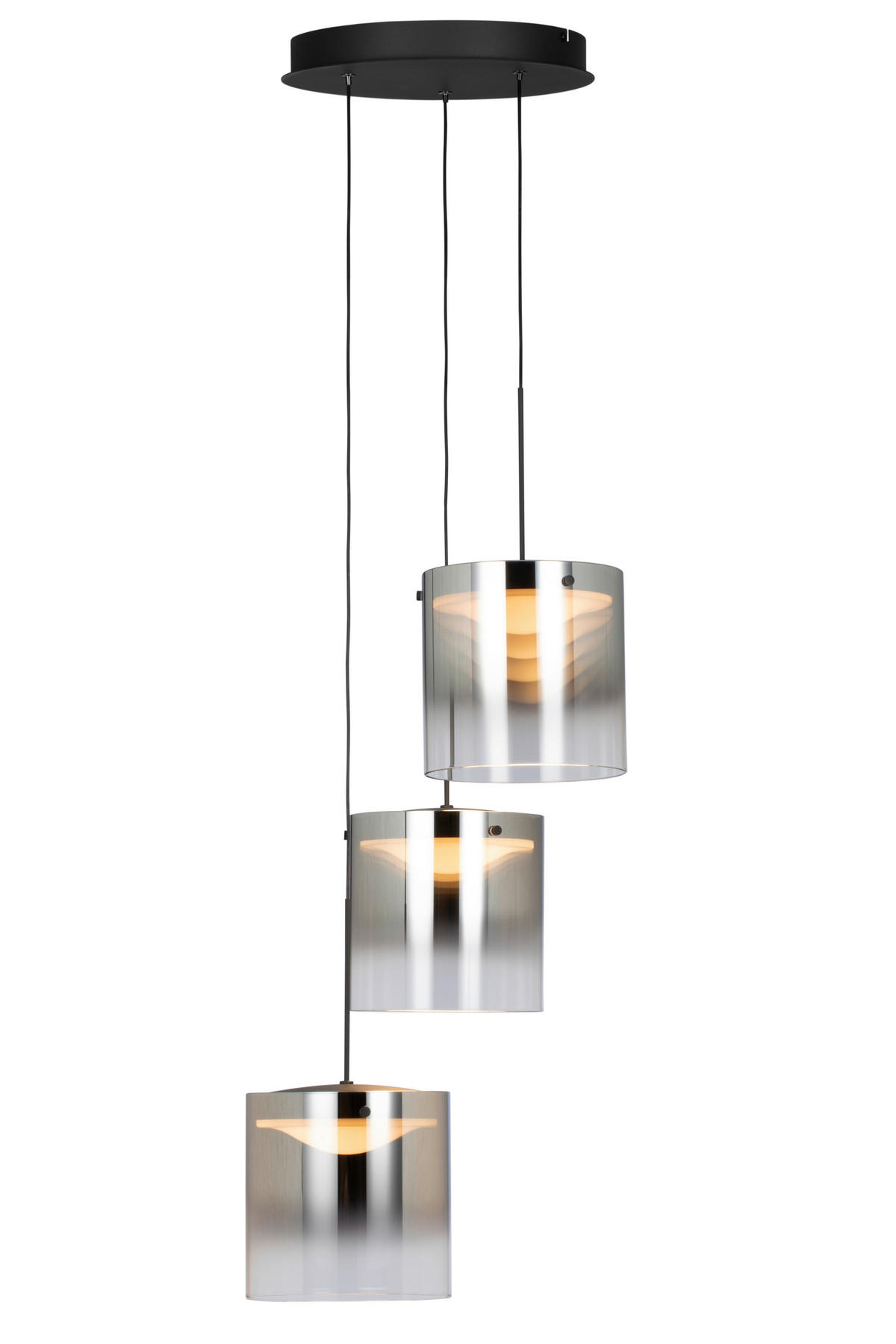 LED-HÄNGELEUCHTE 40/180 cm    - Schwarz, Design, Glas/Metall (40/180cm) - Dieter Knoll