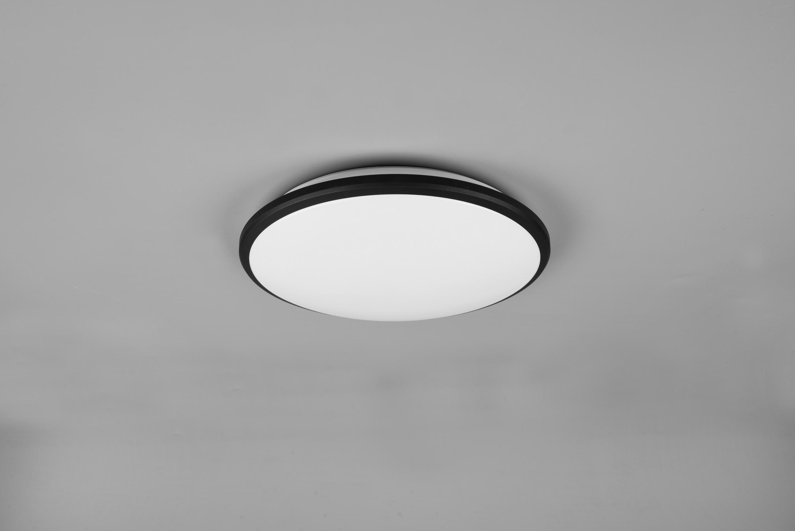 LED SVJETILJKA STROPNA  - crna, Basics, plastika (34,7/6,5cm)