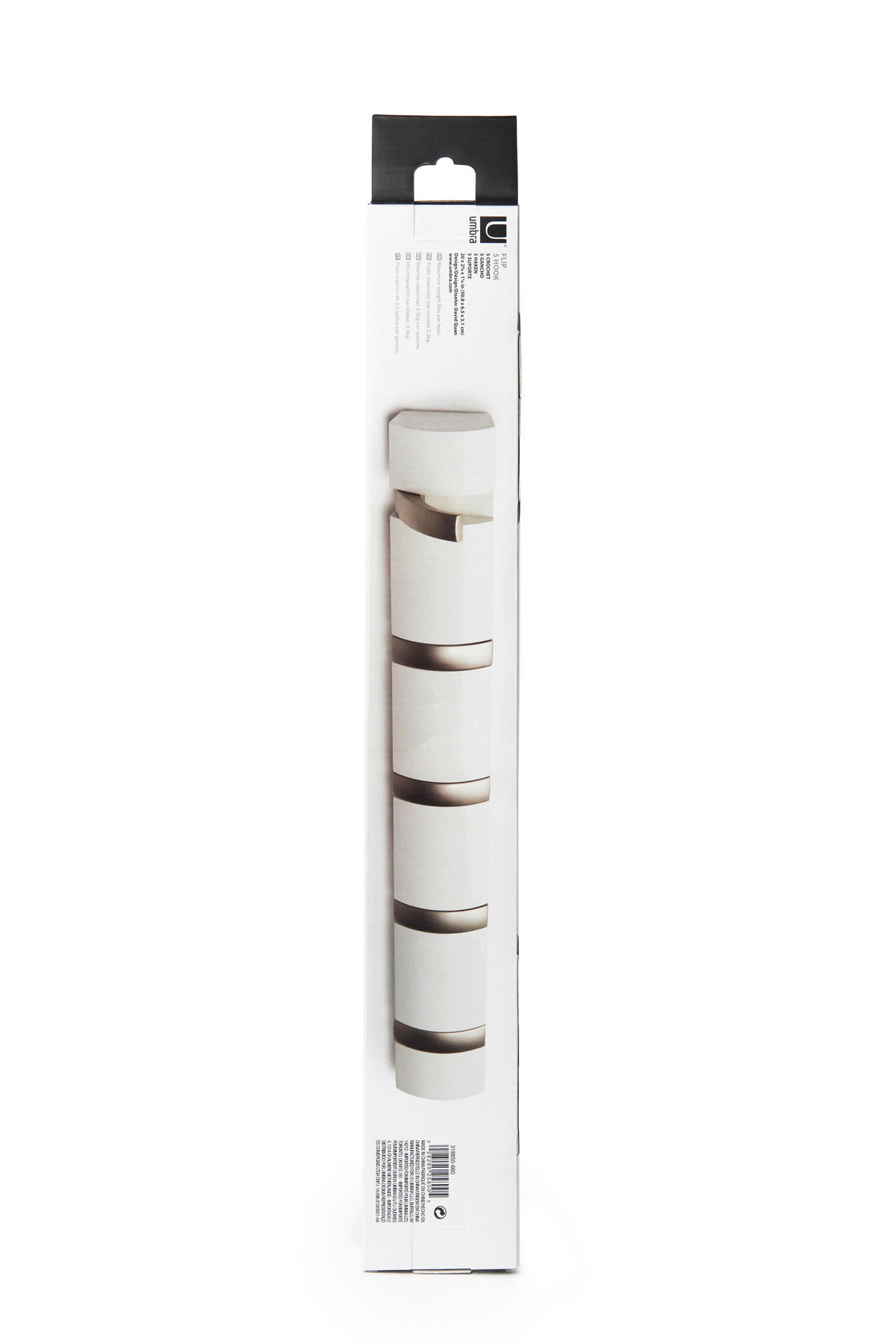 WANDGARDEROBE  in Pappel Weiß, Nickelfarben  - Weiß/Nickelfarben, Basics, Holz/Metall (51/6/3cm) - Umbra