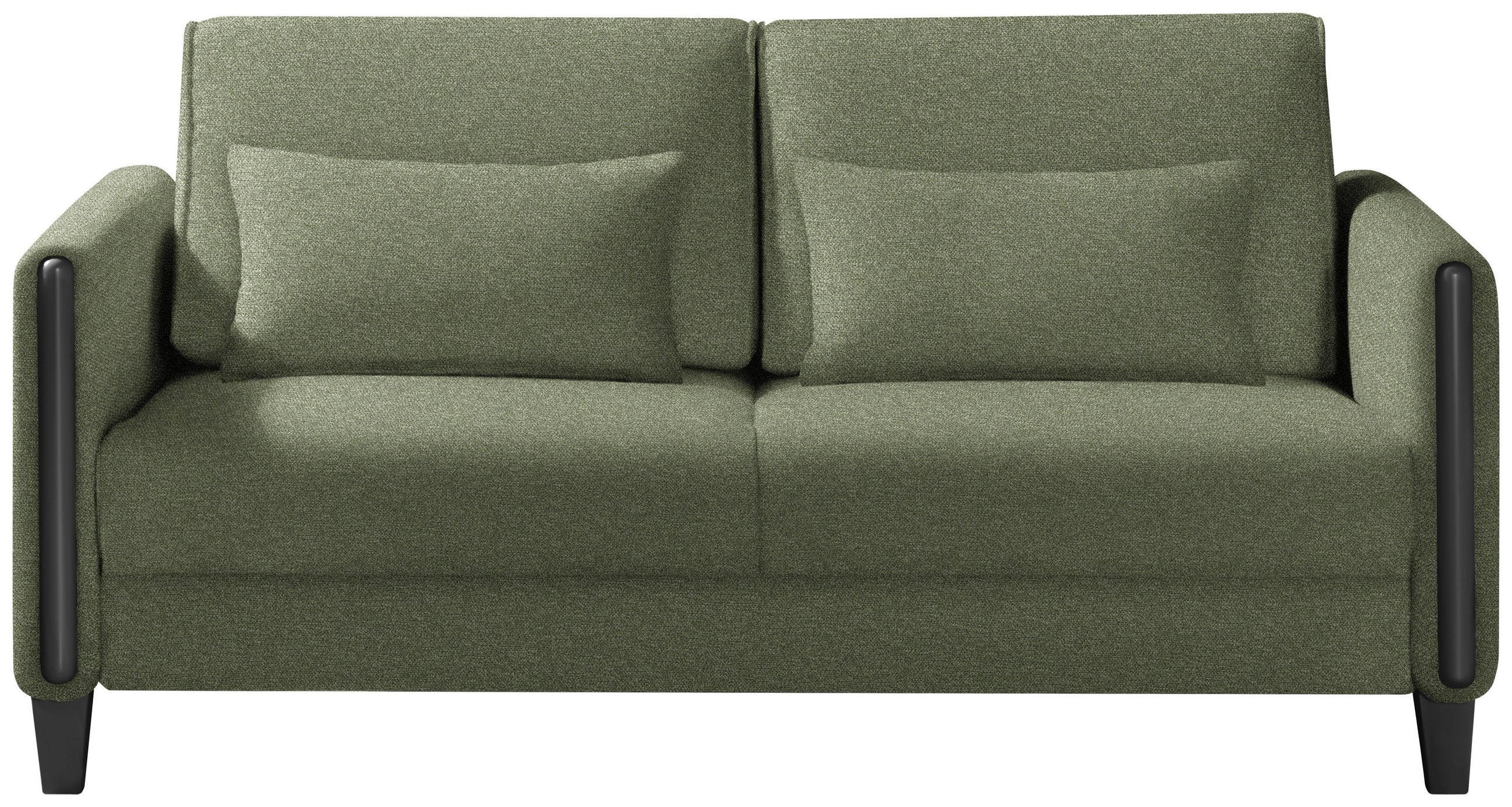 SCHLAFSOFA in Holz, Textil Grün, Schwarz  - Schwarz/Grün, Design, Holz/Textil (174/88/104cm) - Niels Andersson