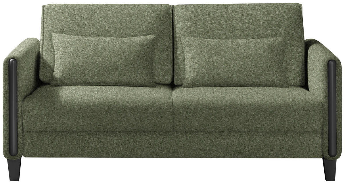 SCHLAFSOFA in Holz, Textil Grün, Schwarz  - Schwarz/Grün, Design, Holz/Textil (174/88/104cm) - Niels Andersson