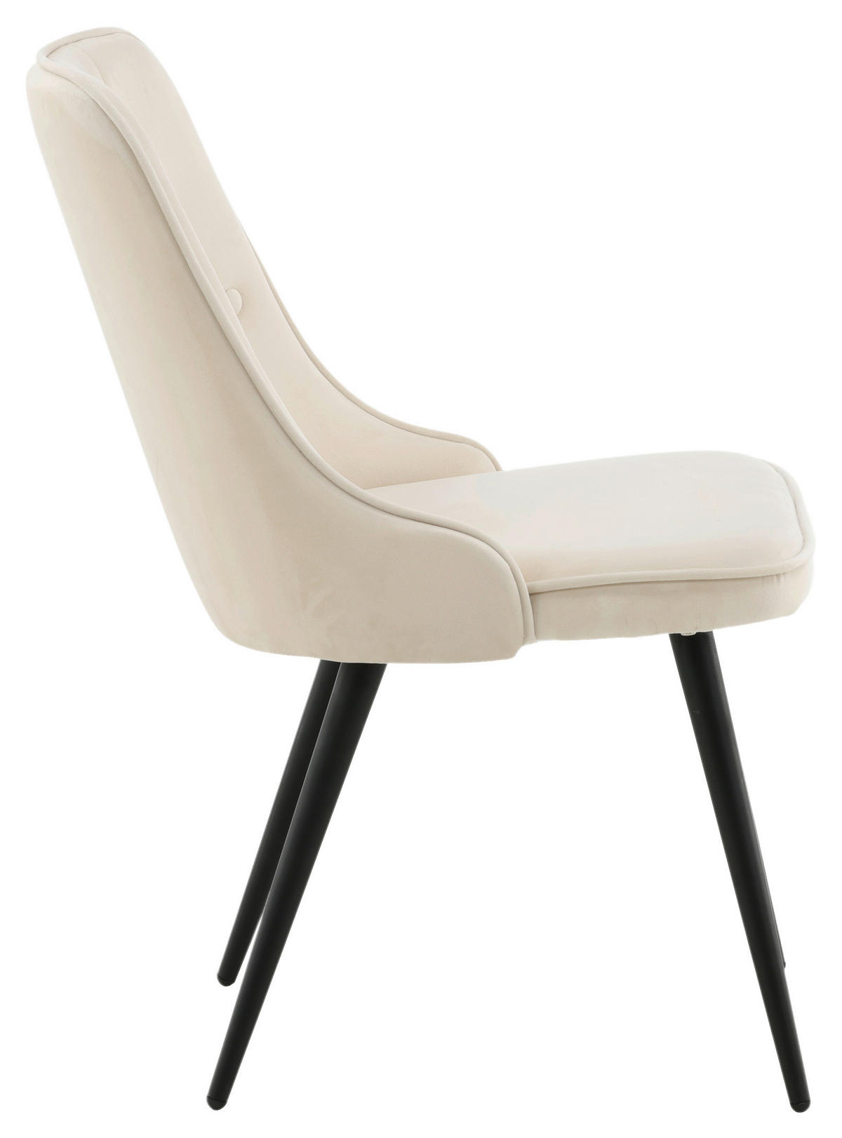 STOLSET 2 styck stål vävt tyg  - beige/svart, Design, metall/textil (50/88.5/66cm) - Livetastic