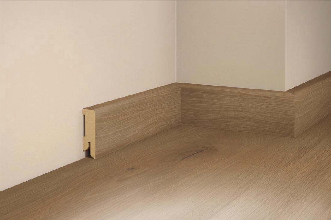 SOCKELLEISTE, Eiche Cafe Pur  - Basics, Holz (240/5/1,6cm) - Tilo
