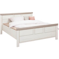 POSTEĽ, 140/200 cm sivá, biela - sivá/biela, Lifestyle, kompozitné drevo (140/200cm) - Hom`in