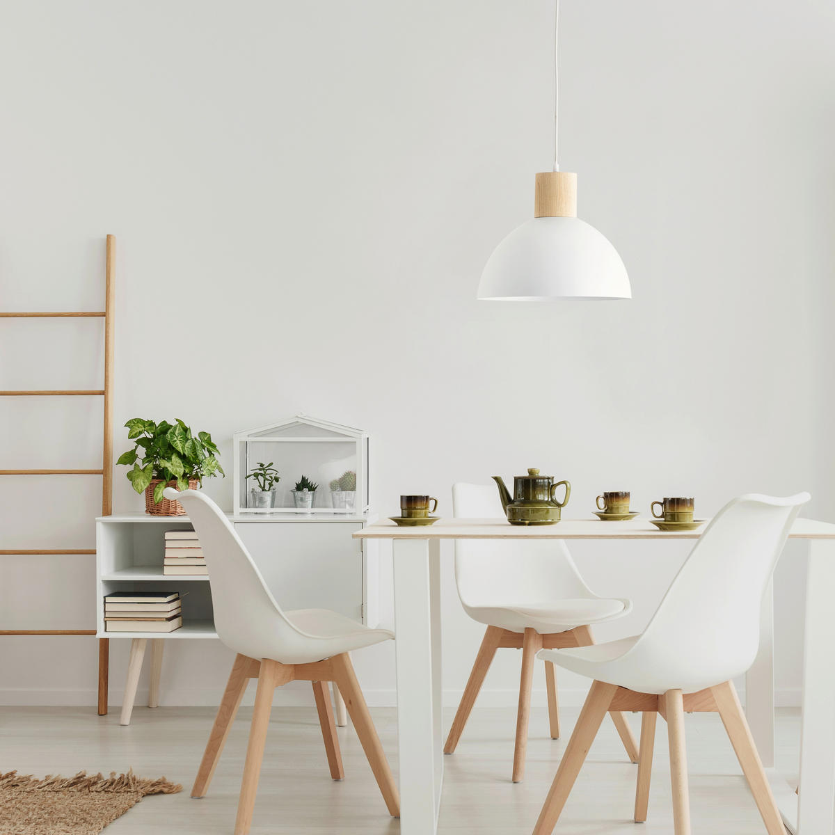 HÄNGELEUCHTE 34/120 cm   - Hellbraun/Weiß, KONVENTIONELL, Holz/Metall (34/120cm) - Brilliant