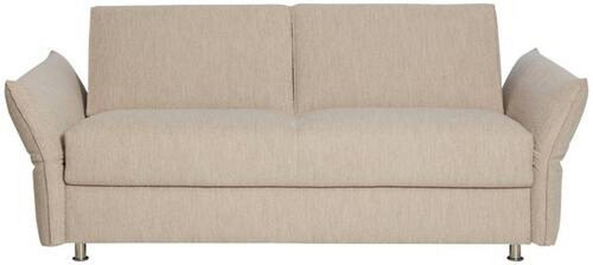 SCHLAFSOFA in Textil Beige  - Chromfarben/Beige, Modern, Textil/Metall (194/85/100cm) - Bali