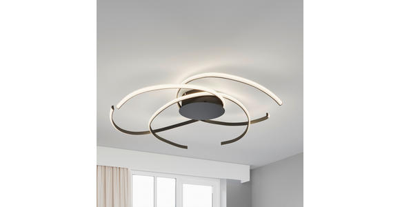 LED-DECKENLEUCHTE 98/25 cm   - Schwarz, Design, Kunststoff/Metall (98/25cm) - Novel