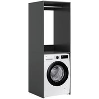 WASCHMASCHINENSCHRANK 66/195/60 cm  in Anthrazit  - Anthrazit/Weiß, Basics, Holzwerkstoff/Kunststoff (66/195/60cm) - MID.YOU