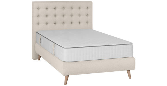 BOXSPRINGBETT 120/200 cm  in Beige  - Beige, Design, Holz/Textil (120/200cm) - Carryhome