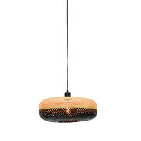 ZÁVĚSNÉ SVÍTIDLO, 40/40/17 cm  - černá/přírodní barvy, Trend, dřevo (40/40/17cm) - Good & Mojo