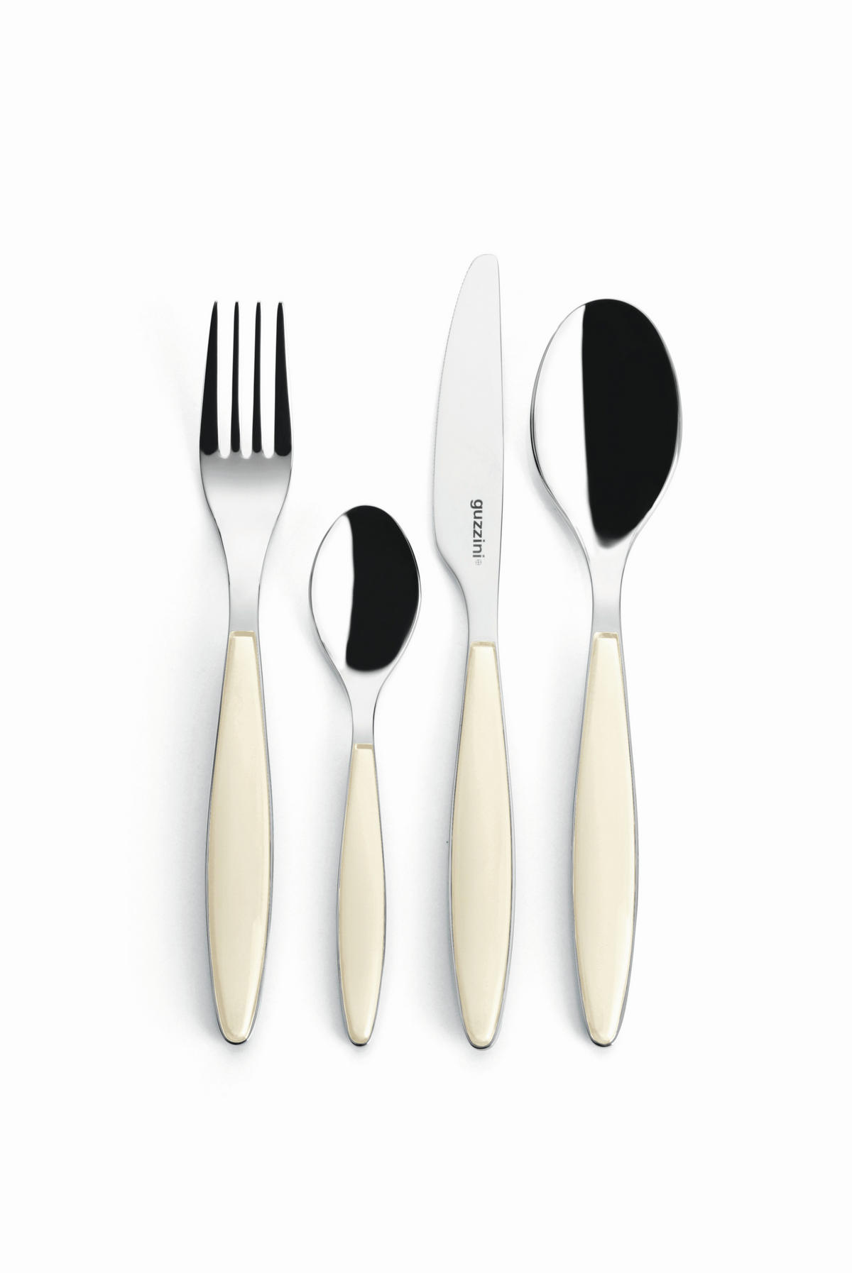 BESTECKSET Feeling 24-teilig Edelstahl  - Weiß, Basics, Kunststoff/Metall (15,8/7,5/25,5cm) - GUZZINI