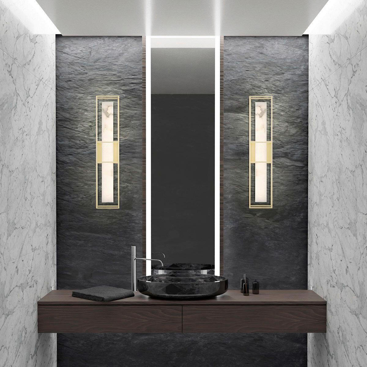 LED-WANDLEUCHTE - Goldfarben, Konventionell, Glas/Metall (61/12,7/11,5cm) - Elstead Lighting