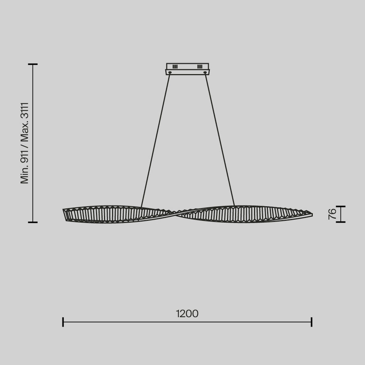 PENDELLEUCHTE Krone 120/311.1/8 cm  - Messingfarben, Design, Metall (120/311.1/8cm) - MAYTONI
