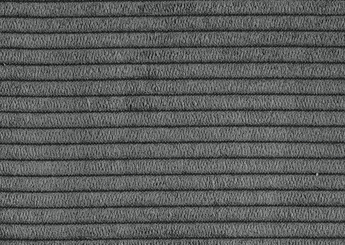 ECKSOFA Anthrazit Cord  - Anthrazit/Schwarz, Design, Textil/Metall (214/261cm) - Beldomo Style