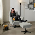 SESSEL in Teddystoff Hellgrau  - Hellgrau/Schwarz, Design, Textil/Metall (60/94/86cm) - Dieter Knoll