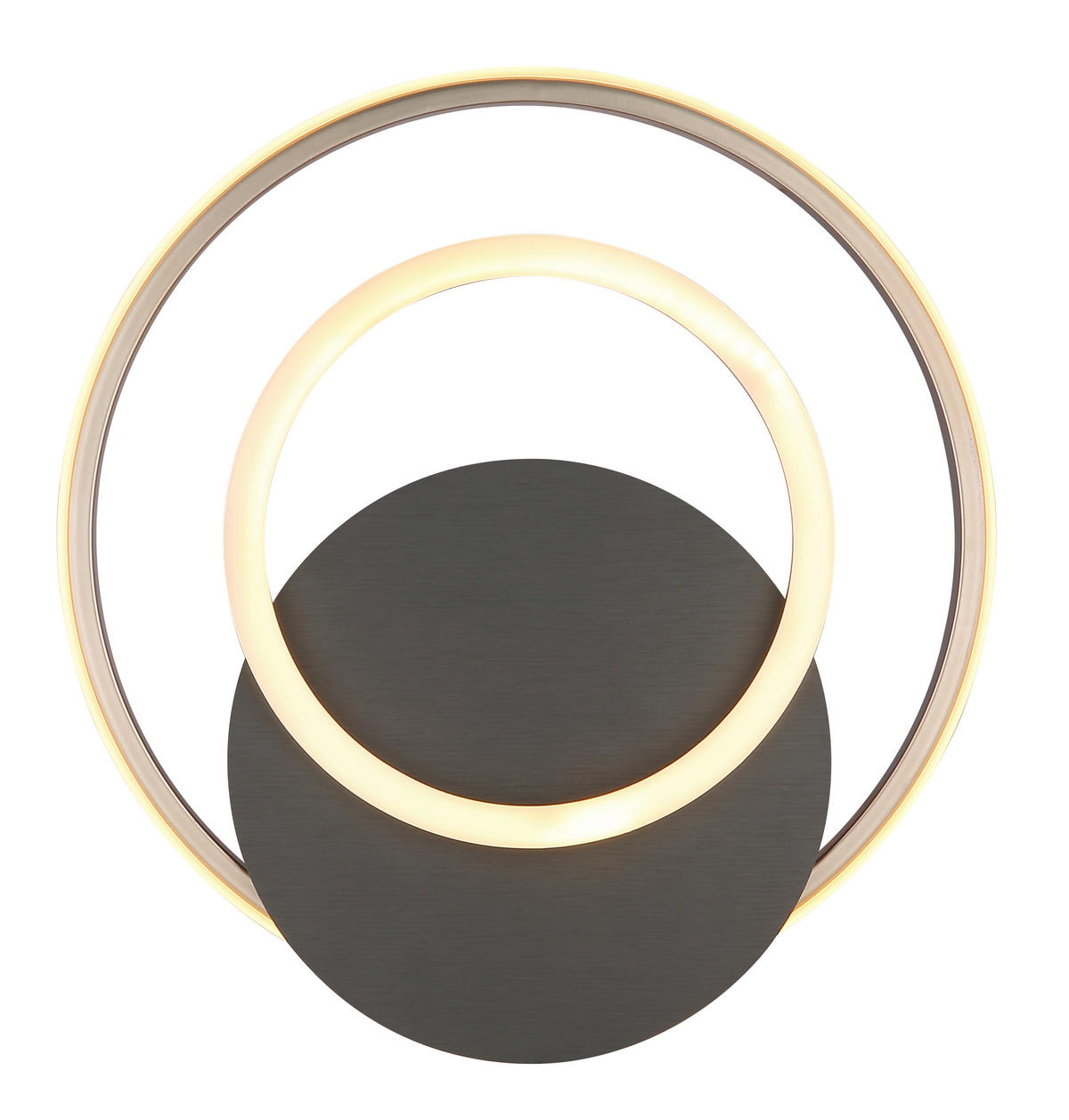 STROPNÍ LED SVÍTIDLO, 38/36/6,5 cm - šedá/opál, Design, kompozitní dřevo/plast (38/36/6,5cm) - Globo