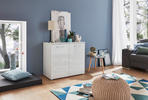 KOMMODE 97/82/40 cm  - Alufarben/Schwarz, MODERN, Glas/Holzwerkstoff (97/82/40cm) - Germania