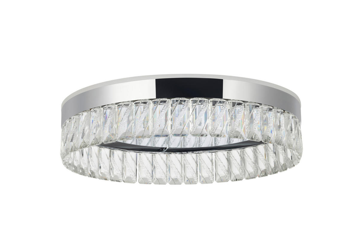 LED-DECKENLEUCHTE Bunda 40/11 cm  - Klar, Design, Glas/Kunststoff (40/11cm) - Glandor