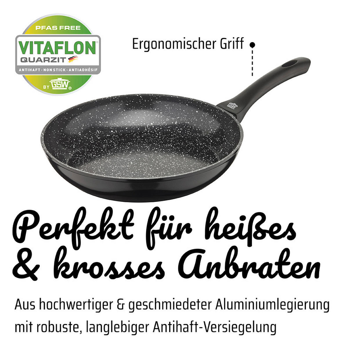 PFANNENSET BARISA 3-teilig  - Schwarz, Basics, Metall - GSW