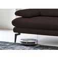 3-SITZER-SOFA in Leder Braun  - Schwarz/Braun, Design, Leder/Metall (222/86/104cm) - Dieter Knoll