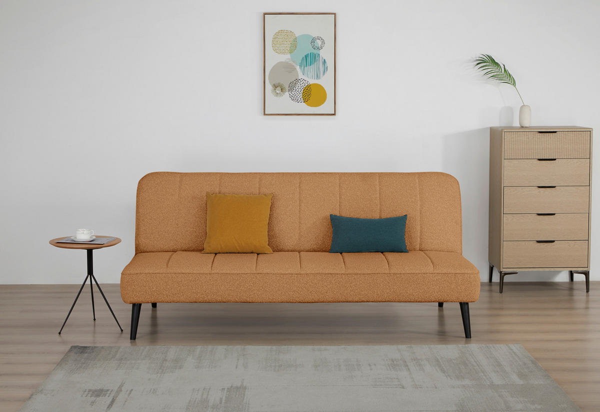 SCHLAFSOFA Holz, Textil Braun  - Schwarz/Braun, Design, Holz/Textil (192/82/90cm) - Livetastic