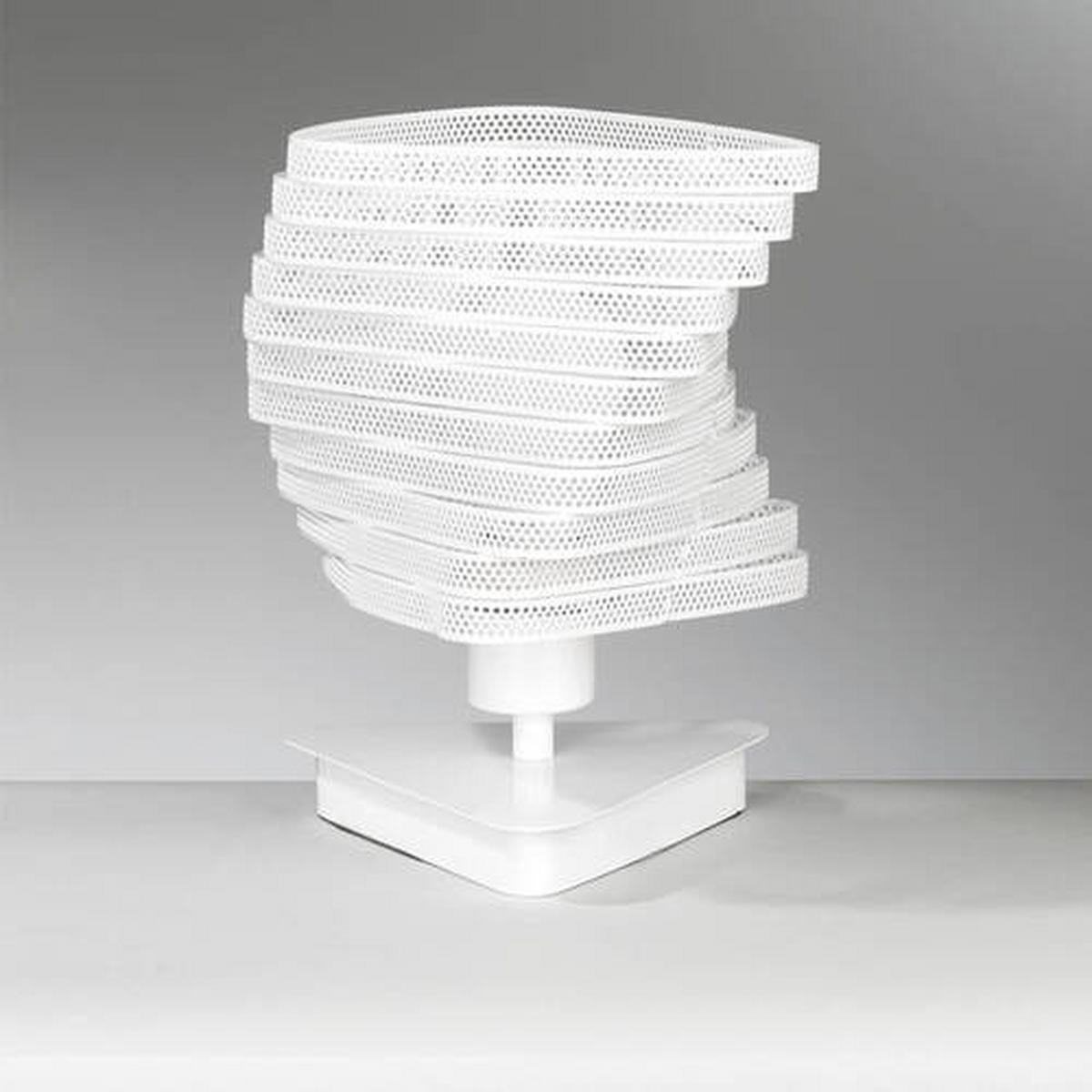 NOČNÁ LAMPA, E27, 20/27 cm  - biela, Design, kov (20/27cm)