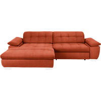 ECKSOFA in Mikrofaser Orange  - Chromfarben/Orange, Design, Textil/Metall (180/265cm) - Carryhome