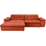 ECKSOFA in Mikrofaser Orange  - Chromfarben/Orange, Design, Textil/Metall (180/265cm) - Carryhome