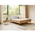 BETT 180/200 cm,  in Creme, Wildeiche,  - Wildeiche/Creme, Natur, Holz/Textil (180/200cm) - Linea Natura