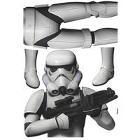 DEKOSTICKER Star Wars  - Schwarz/Weiß, LIFESTYLE, Kunststoff (100/70cm) - Star Wars